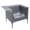 fauteuil argent mtallis - OUT/IN
