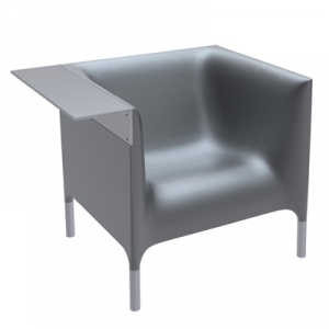 fauteuil argent mtallis - OUT/IN Philippe Starck