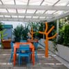 Une terrasse de socit  au dcor design