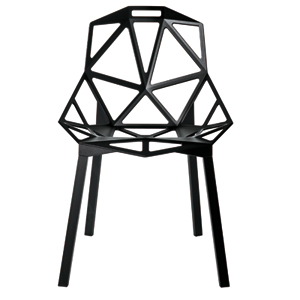 chaise - Chair One pieds noirs Konstantin Grcic