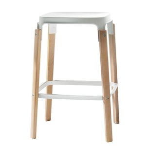 tabouret haut - Steelwood - H 68 cm R. & E. Bouroullec