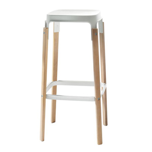 tabouret haut - Steelwood - h 78 cm R. & E. Bouroullec