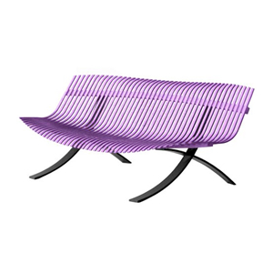 banc de jardin - piètement noir - Charivari Juliette Liberman
