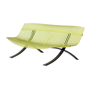 banc de jardin - piètement noir - Charivari Juliette Liberman