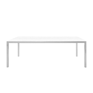 table - Table LIM 04  plateau blanc / structure anodisée  B. Fattorini